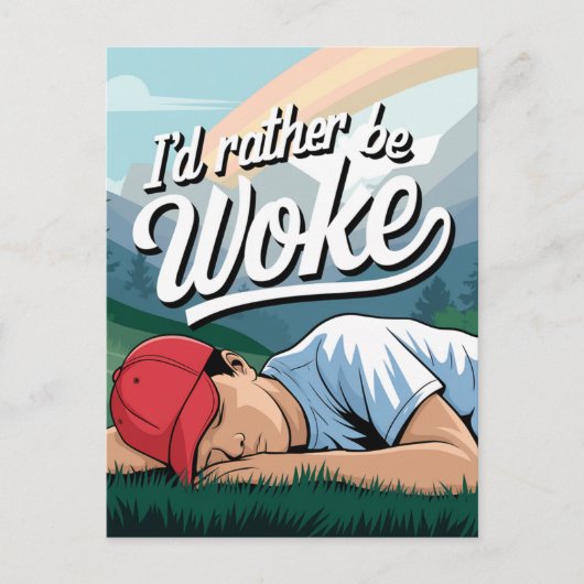 眠っている人は、むしろ山のシーンを覚まされる ポストカード (正面)