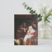 眠っている女性と2人の男性, c.1655-60 ポストカード (スタンド正面)