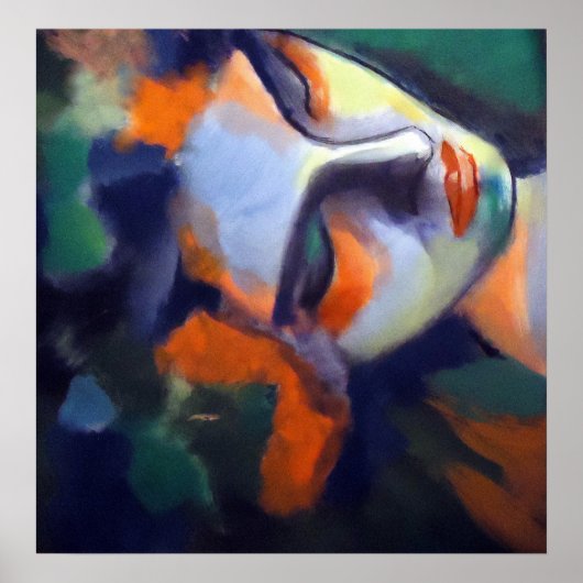 眠っている女性のポートレート「ナイトフォール」 ポスター (正面)