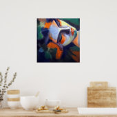 眠っている女性のポートレート「ナイトフォール」 ポスター (キッチン)