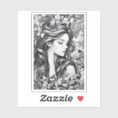 眠っている女性 シール (シート)