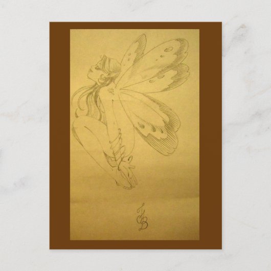 眠っている妖精 ポストカード (正面)