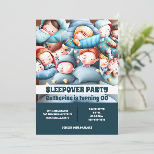 眠っている子供を眠る眠るパジャマ漫画おもしろい 招待状 (スタンド正面)