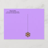 眠っている子供、ピンク色の赤ちゃんシャワーモノグラム インビテーションポストカード (裏面)