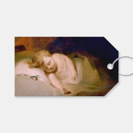 眠っている子供(Thomas Sully) ギフトタグ (正面(横))