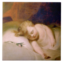 眠っている子供(Thomas Sully) タイル