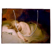眠っている子供(Thomas Sully) ラージペーパーバッグ (裏面)