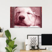 眠っている子犬のポスター ポスター (ホームオフィス)