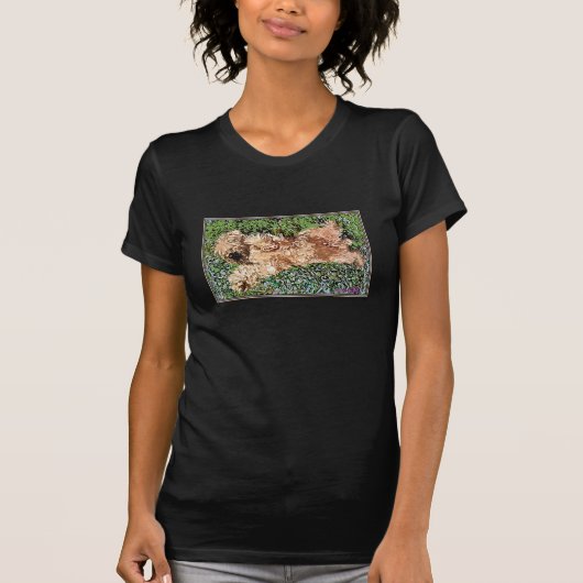 眠っている子犬 Tシャツ (正面)