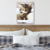 眠っている子猫 キャンバスプリント (インサイチュ (寝室))
