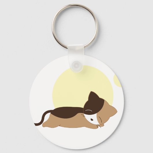 眠っている子猫 キーホルダー (正面)