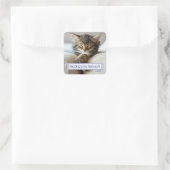 眠っている子猫 スクエアシール (バッグ)