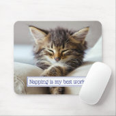 眠っている子猫 マウスパッド (マウス)