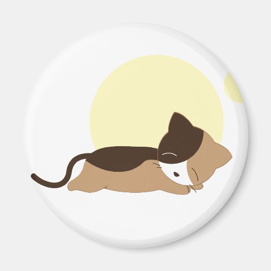 眠っている子猫 マグネット (正面)