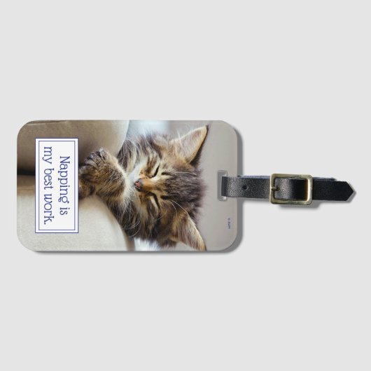 眠っている子猫 ラゲッジタグ (正面横)