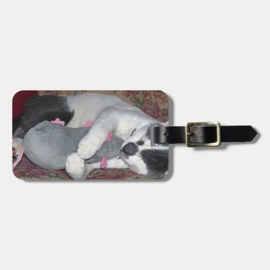 眠っている子猫 ラゲッジタグ (正面横)