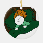 眠っている小さな少年 セラミックオーナメント (裏面)