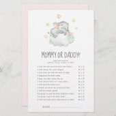 眠っている小さな象の女の子のママまたはパパのゲーム (正面/裏面)