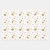 眠っている小さな象、雲、星 ラッピングペーパーシート (正面3)