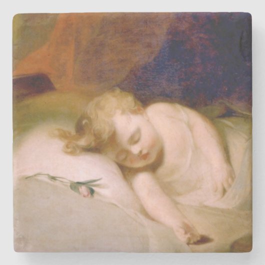 眠っている息子(Thomas Sully) ストーンコースター (正面)