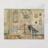 眠っている犬をスウェーデンの水彩画に置く ポストカード (正面)