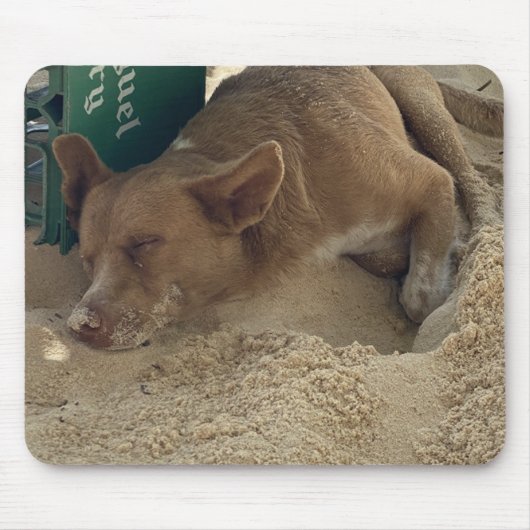 眠っている犬 マウスパッド (正面)