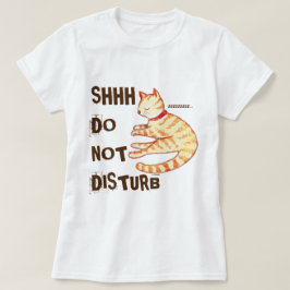 眠っている猫おもしろい引用文 Tシャツ