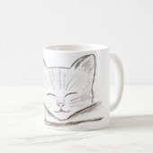 眠っている猫のコーヒーマグ コーヒーマグカップ (正面右)