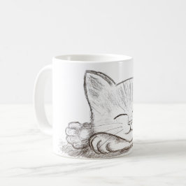 眠っている猫のコーヒーマグ コーヒーマグカップ
