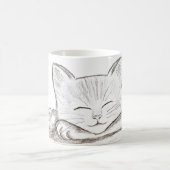 眠っている猫のコーヒーマグ コーヒーマグカップ (中央)