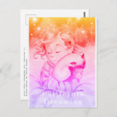 眠っている猫の女の子（バージョン2） ポストカード (正面/裏面)