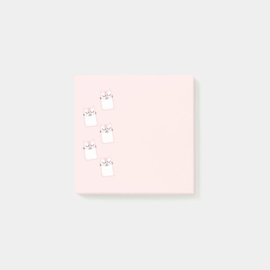 眠っている猫の柄 ポストイット (正面)