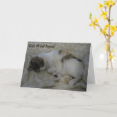 眠っている猫はすぐに回復するカード#2 カード (黄色い花)