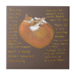 眠っている猫を表すセラミックタイル タイル