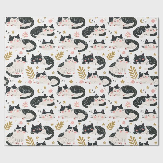眠っている猫 ラッピングペーパー (シーム)