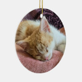 眠っている生姜の子猫 セラミックオーナメント (右)