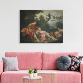 眠っている羊飼いの娘 キャンバスプリント (インサイチュ (リビング))