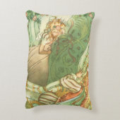 眠っている美しいプリンセス、ヴィンテージ童話 アクセントクッション (裏面(縦))