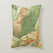 眠っている美しいプリンセス、ヴィンテージ童話 アクセントクッション (正面(垂直))