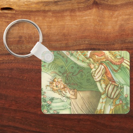 眠っている美しいプリンセス、ヴィンテージ童話 キーホルダー (裏面)