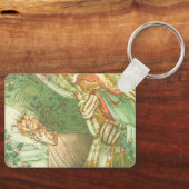 眠っている美しいプリンセス、ヴィンテージ童話 キーホルダー (正面)