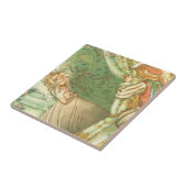 眠っている美しいプリンセス、ヴィンテージ童話 タイル (側面)