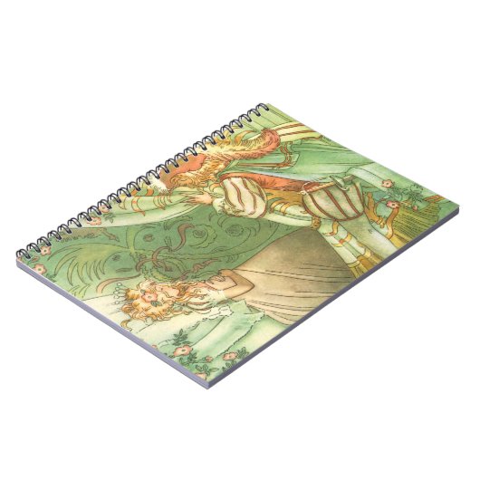 眠っている美しいプリンセス、ヴィンテージ童話 ノートブック (左側)