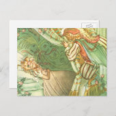 眠っている美しいプリンセス、ヴィンテージ童話 ポストカード (正面/裏面)