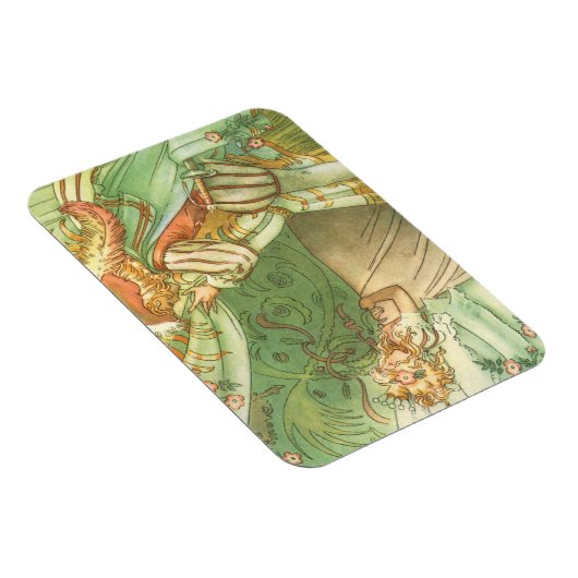 眠っている美しいプリンセス、ヴィンテージ童話 マグネット (右側)