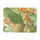 眠っている美しいプリンセス、ヴィンテージ童話 マグネット (横)