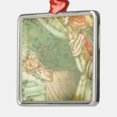 眠っている美しいプリンセス、ヴィンテージ童話 メタルオーナメント (左)