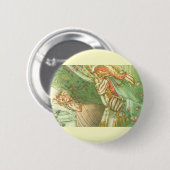 眠っている美しいプリンセス、ヴィンテージ童話 缶バッジ (正面&裏面)