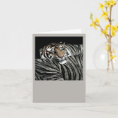 眠っている虎 カード (黄色い花)