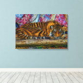 眠っている虎 キャンバスプリント (インサイチュ (ウッドフロア))